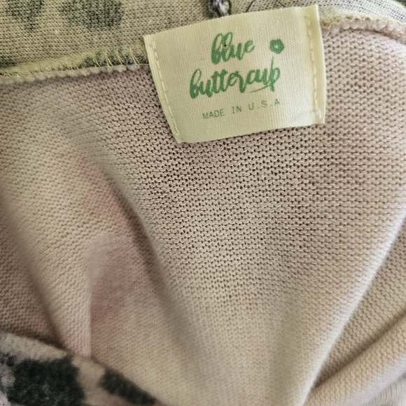 Pink and Cream Oversized Long Sleeve Hoodie - Picture 2 of 2